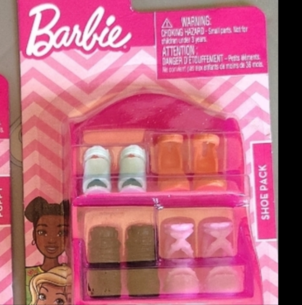 🆕Barbie 4Pk Shoe Pack Set NWT